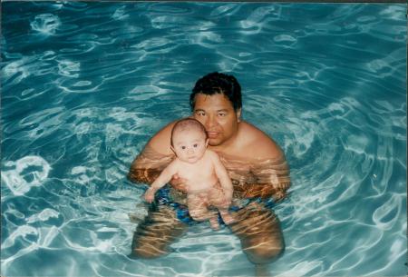 Jeremy and Me in the pool.