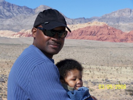 me and JR at red rock park in Vegas