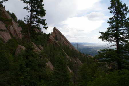 Looking Back across Flatirons toward Boulder.