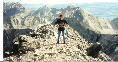 Susan on Mt Borah peak.  12,662