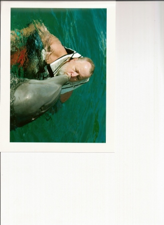 me kissing dolphin