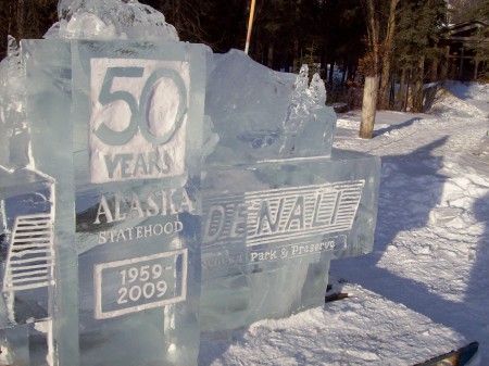 Denali National Park -Winterfest Ice Sculpture