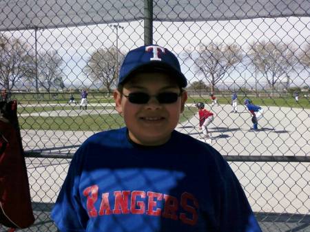 Justin on the tx rangers team in LB