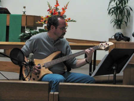 Recording bass for latest Messengers CD - 2007