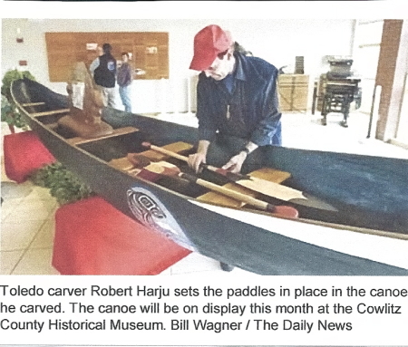 Cowlitz Tribes' first ccedar canoe in many yea