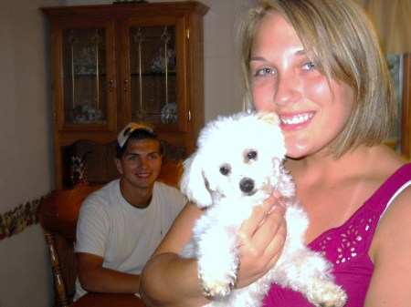 Beth Kevin & Bella 2 of my kids & grand puppy