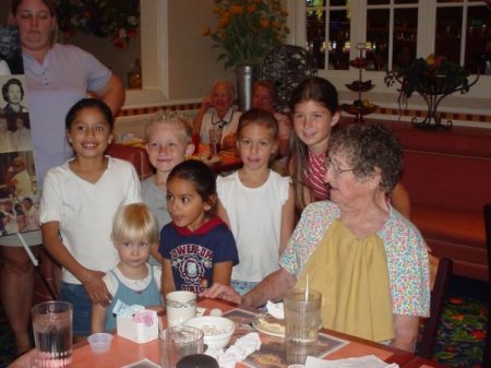 Mom and greatgrand kids on her 87th Birthday