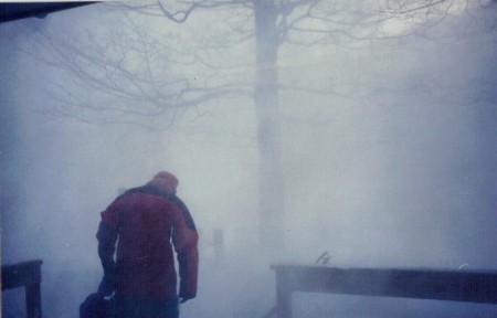 Out for a winter hike, Pinkham Notch, NH, 1/95