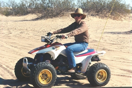 Glamis, CA on my old quad - Honda 250 R