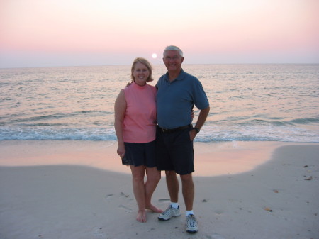 On the beach in the panhandle of Florida