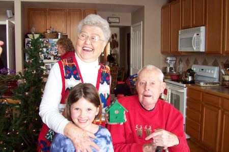 Joan and I and our Great Grandaughter Adie