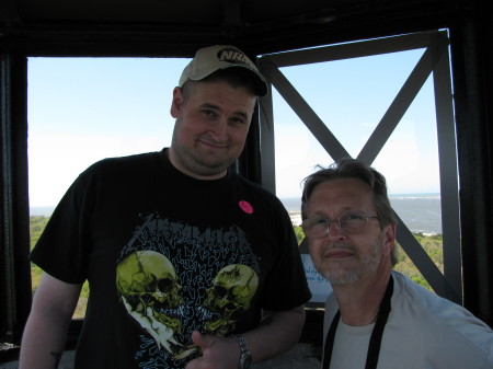 No. 1 son and me on top of Old Baldy, NC 09