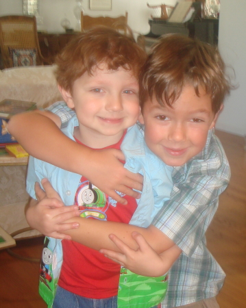 Ethan (4) and Shane (7) - August 2009