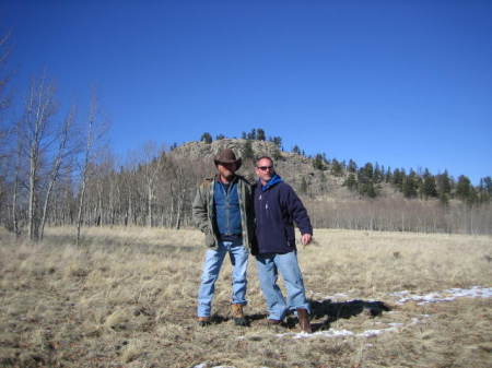 Brother Rick and I at my next build location