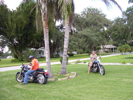 my son and I on our Harleys the one I'm on he