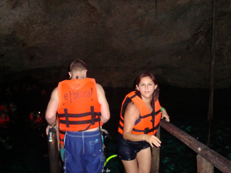 Debbie inside the caverns