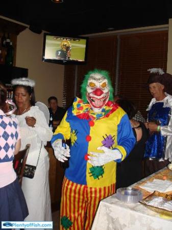 Halloween '09-The Evil Clown drinking.