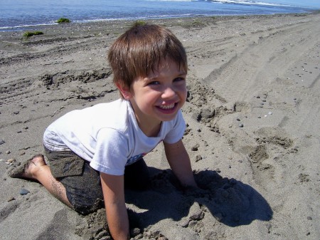 Joshua on the Beach in Westport, WA