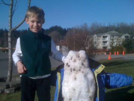 March 2009 - Little man and Frosty