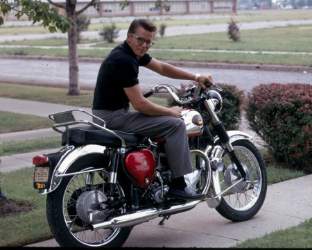 Chuck on BSA 1966