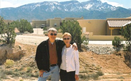Jan and Clif outside their son's Casa in N.M.