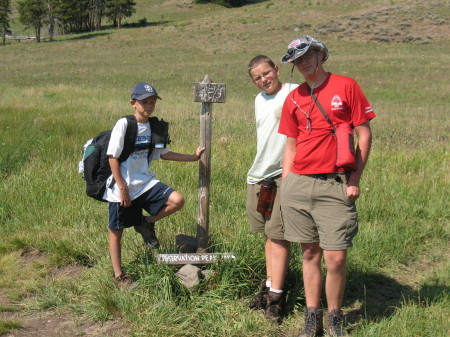 My sons in the backcountry at Yellowstone 2007