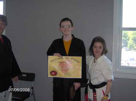 Matt became a black belt June 2008