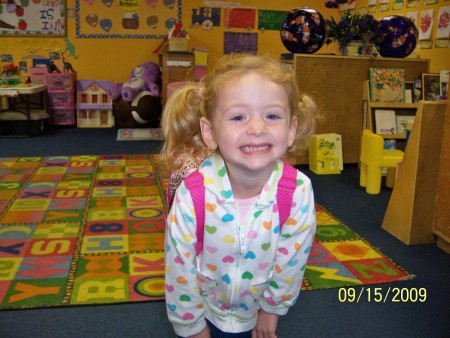 Athena's first day of preschool