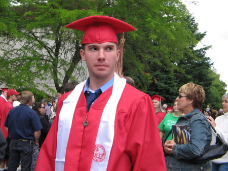 Michael at college graduation