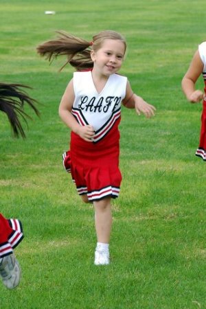 our little cheerleader
