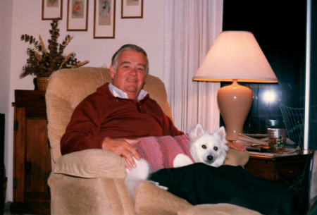 Ron with Meggie when we lived in La Jolla