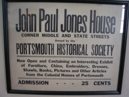 Sign at John Paul Jones House In NH