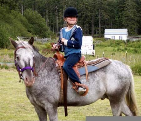 Nicole and her pony Smokey - 11 years old