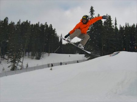 Jesse snowboarding