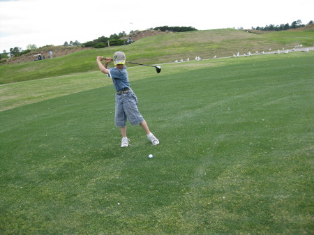 Cody's first golf outing