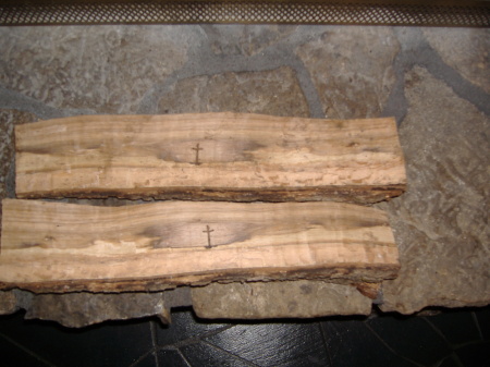 Cross in log