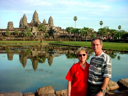 Jean and me at Anghor Wat, Cambodia