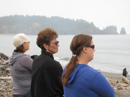 Wife & daughters on Washington coast