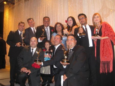 Group pic after our Emmy win for Best Newscast