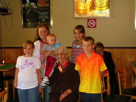 My mother with my grandchildren