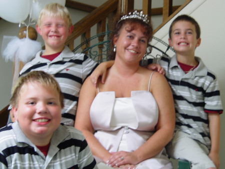 Mom and the boys on our wedding day!