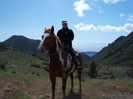 riding in santa Barbara overlooking ocean