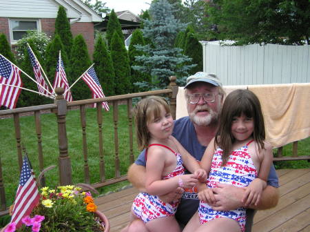 with granddaughters Lily & Josie