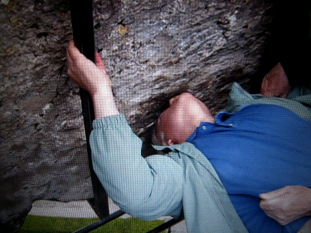 KISSING THE BLARNEY STONE