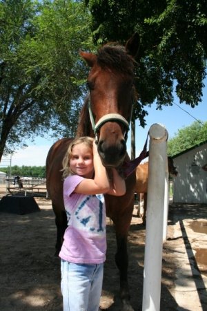 My youngest at horse camp Day 1