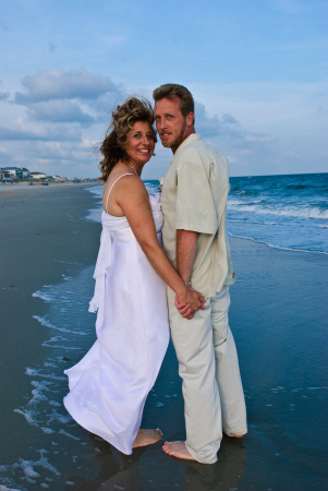 sunset beach wedding at the point- oak island