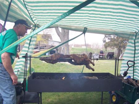 Lamb on the spit