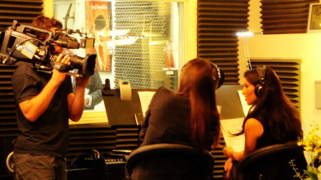 Kim and Khloe Kardashian in our studio