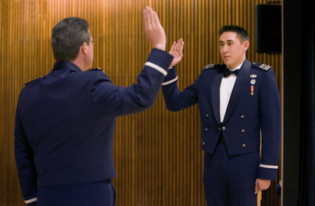 Becoming a Lt. in the USAF, 2007.