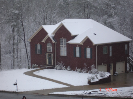 Our house in the snow